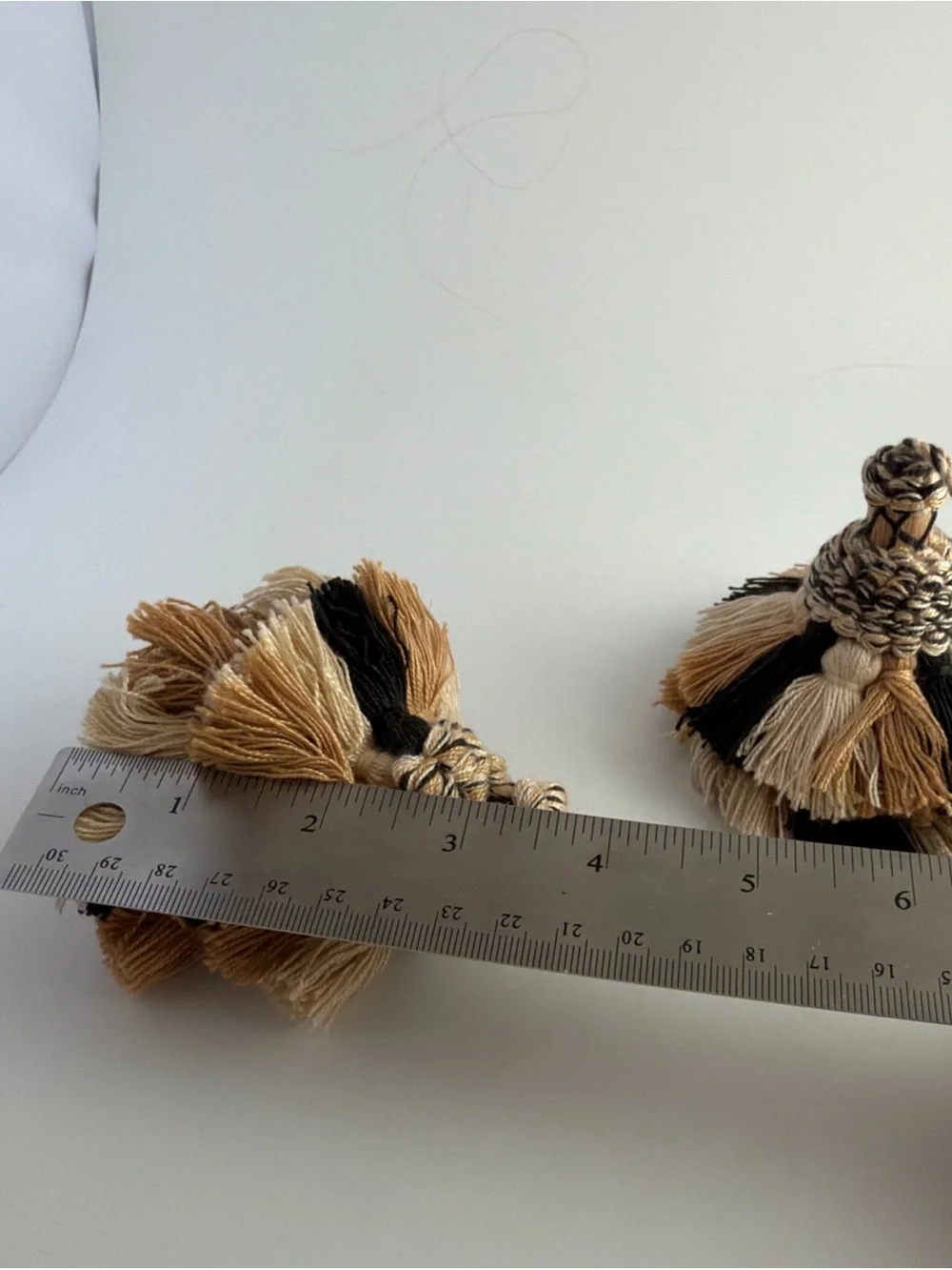 KeyTassel Fringe Vintage Multi Layer 3.5” Set of 2